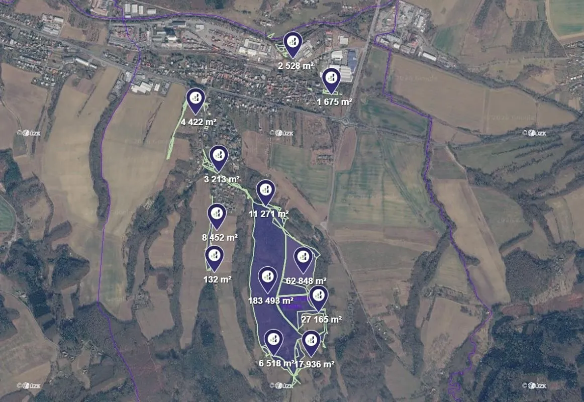 Prodej podílu 9/792 lesa 3746 m²